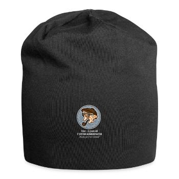 System Administrator ist kein stressiger Job - Jersey-Beanie - Schwarz - Vorne