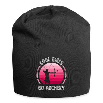 Cool Girls Go Archery Ladies - Jersey Beanie - black - Front