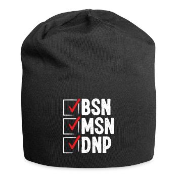 DNP Doctor MSN BSN DNP Nurse DNP Degree - Jersey Beanie - black - Front