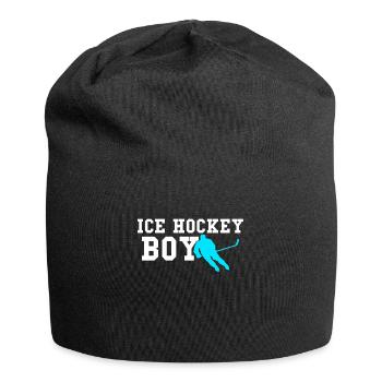 ice hockey boy - Jersey Beanie - black - Front
