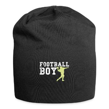 garçon de football - Bonnet en jersey - noir - Devant