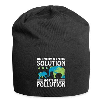 Jour de la Terre Éléphant Disant Environnement Climat Idée Cadeau - Bonnet en jersey - noir - Devant