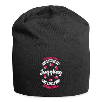 Juggler Juggling Grandma Grandmother Gift - Jersey Beanie - black - Front