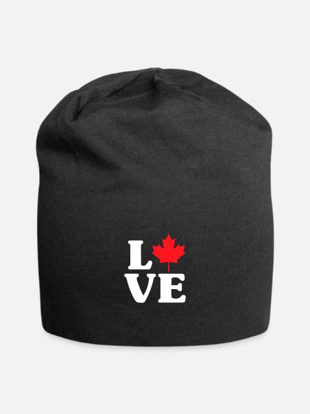 Kanada - Jersey-Beanie - Schwarz