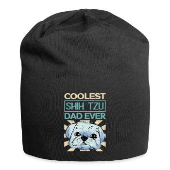 Shih Tzu Dad Herrchen Hundebesitzer Geschenk - Jersey-Beanie - Schwarz - Vorne