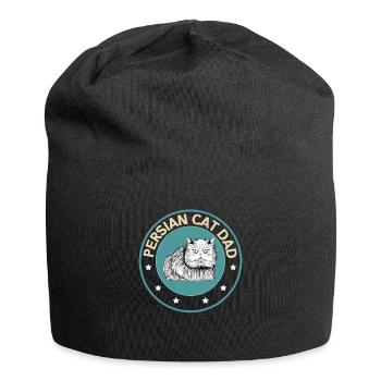 Perserkatze Katzenpapa Katzenbesitzer Geschenk - Jersey-Beanie - Schwarz - Vorne