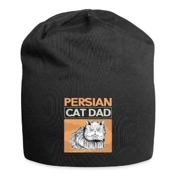 Perserkatze | Katzenpapa Katzenbesitzer Geschenk - Jersey-Beanie - Schwarz - Vorne