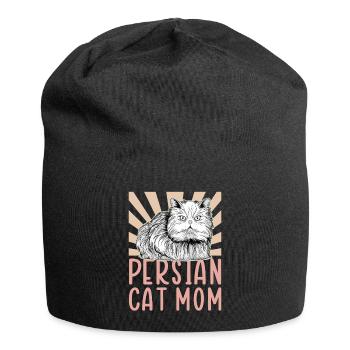 Perserkatze Katzenmama Katzenbesitzerin Geschenk - Jersey-Beanie - Schwarz - Vorne