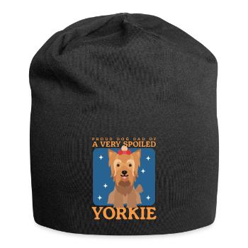 Yorkie Dad Yorkshire Terrier Dog Cadeau - Bonnet en jersey - noir - Devant