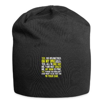 Rennradfahrer Radfahrer Lästige Fragen Shirt - Jersey-Beanie - Schwarz - Vorne