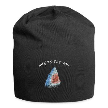 Nice To Eat You White Shark Shark - Jersey Beanie - black - Front