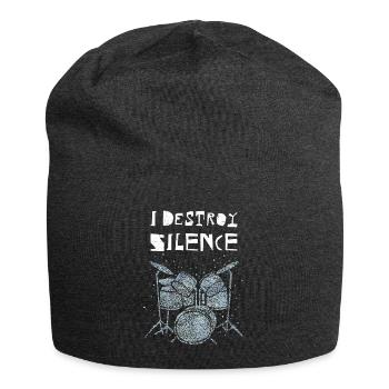 I Destroy Silence Drummer Drumset - Jersey Beanie - charcoal grey - Front