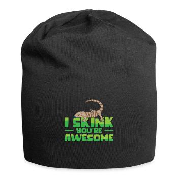 Herpetology Skink Lizard Wildlife Reptile - Jersey Beanie - black - Front