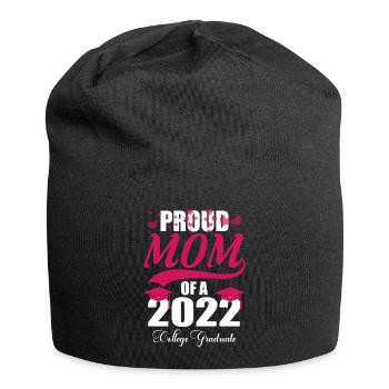 Stolze Mutter eines 2022 College Graduate Senior 22 Mom - Jersey-Beanie - Schwarz - Vorne