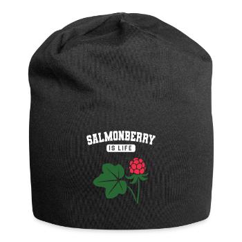 salmonberry is life - Jersey-Beanie - Schwarz - Vorne