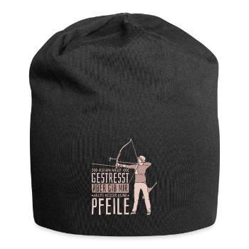 Bogenschütze Bogenschießen Bogensport Pfeil - Jersey-Beanie - Schwarz - Vorne