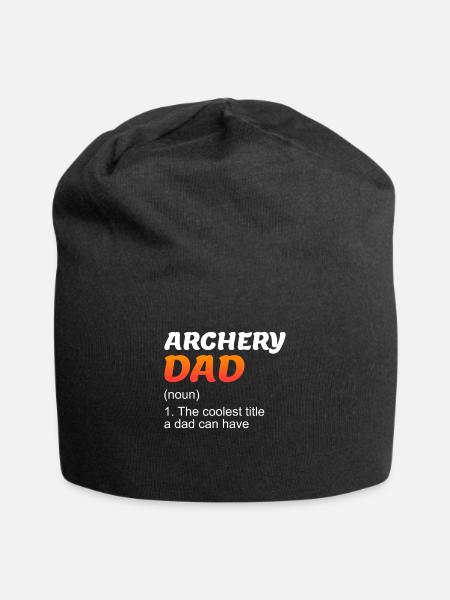 Bogenschützen Papa Bogenschießen - Jersey-Beanie - Schwarz