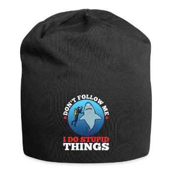 Ne me suivez pas, je fais des choses stupides, Skuba Diving - Bonnet en jersey - noir - Devant