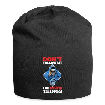 Ne me suivez pas, je fais des choses stupides, Skuba Diving - Bonnet en jersey - noir - Devant