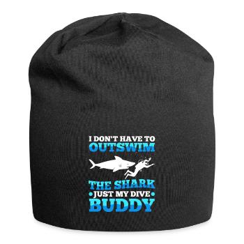 I don't have to outswim the shark, just my dive bu - Jersey-Beanie - Schwarz - Vorne