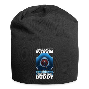I don't have to outswim the shark, just my dive bu - Jersey-Beanie - Schwarz - Vorne