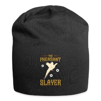 The Pheasant Slayer Bird Hunting Hunter Gift - Jersey Beanie - black - Front