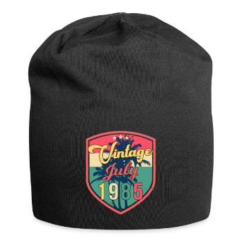 1985 Juli Beste Geschenkidee - Jersey-Beanie - Schwarz - Vorne