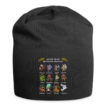 Monster der antiken griechischen Mythologie - Jersey-Beanie - Schwarz - Vorne
