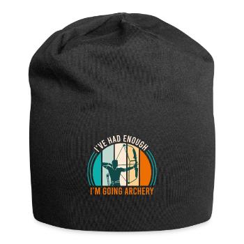 Mir reichts ich gehe Bogenschießen Bogensport - Jersey-Beanie - Schwarz - Vorne