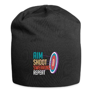 Aim Solve Curse Again Archery - Jersey Beanie - black - Front