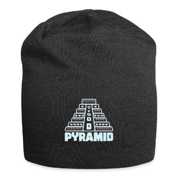 Lebensmittelpyramide Kaffee Wein Trinken - Jersey-Beanie - Anthrazit - Vorne