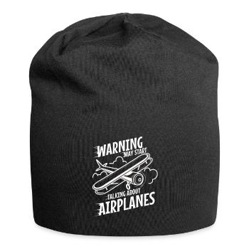 Avertissement peut commencer à parler d’avions - Bonnet en jersey - noir - Devant