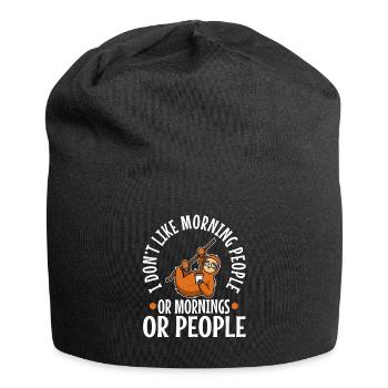 I Dont like morning people or mornings or people - Jersey Beanie - black - Front