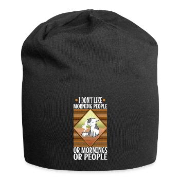 I Dont like morning people or mornings or people - Jersey Beanie - black - Front