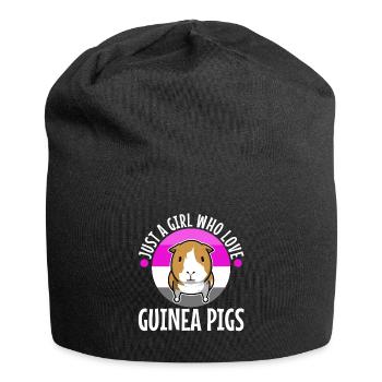 Juste une fille qui aime les cochons d’Inde - Bonnet en jersey - noir - Devant