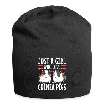Just A Girl Who Love Guinea Pigs - Jersey-Beanie - Schwarz - Vorne