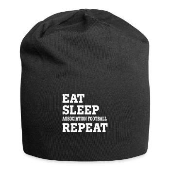 EAT SLEEP ASSOCIATION FOOTBALL RÉPÉTER DES SARCAS DRÔLES - Bonnet en jersey - noir - Devant