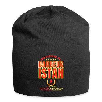 Bienvenue au BARBEUKISTAN - Humour Barbecue - Bonnet en jersey - noir - Devant