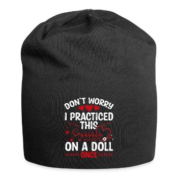 Emergency Room Nurse Appreciation Cardiac Nursing - Jersey Beanie - black - Front