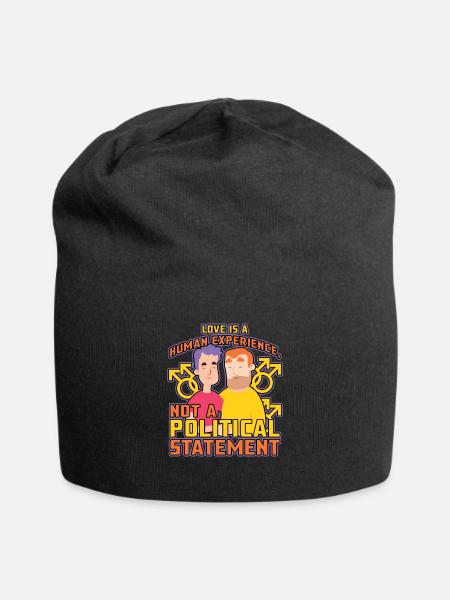 Love Is Not A Political Statement Gay Pride - Jersey Beanie - black