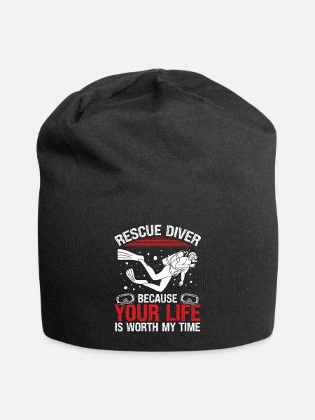 Plongée scuba Rescue Plongée Humour Rescue Diver - Bonnet en jersey - noir