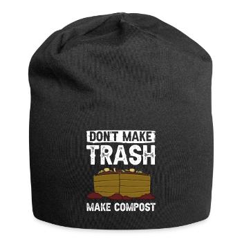 Kompostierung Kompost Wurm Abfall - Jersey-Beanie - Schwarz - Vorne