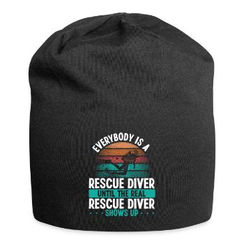 Scuba Rescue Diving First Aid Funny Rescue Diver - Jersey-Beanie - Schwarz - Vorne