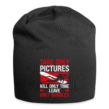Scuba Diving Take only Leave Bubbles Scuba Diver - Jersey-Beanie - Schwarz - Vorne