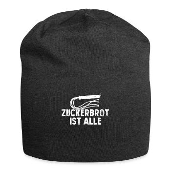 Zuckerbrot ist aus schwarzer Humor, die gute Zeit - Jersey-Beanie - Anthrazit - Vorne