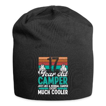 17 Year Old Camper Scouting Camping 17 Birthday - Jersey Beanie - black - Front