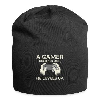 A gamer does not age he levels up fun gaming - Jersey Beanie - black - Front