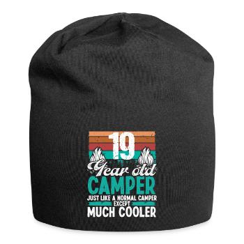 19 Year Old Camper Scouting Camping 19 Birthday - Jersey Beanie - black - Front