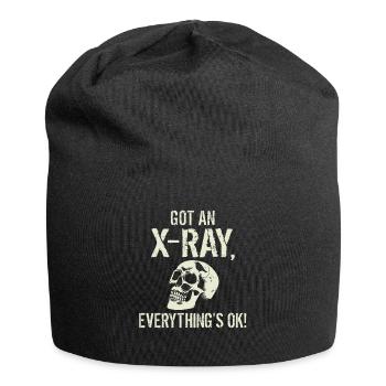 Got an X-ray everything is ok Röntgen Spruch - Jersey-Beanie - Schwarz - Vorne