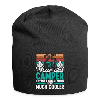 25 Year Old Camper Scouting Camping 25 Birthday - Jersey Beanie - black - Front